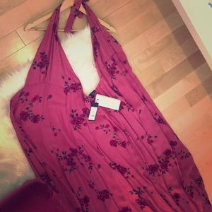 Beautiful brand new wrap around pink floral dress